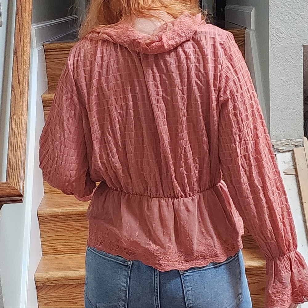 Hayden Terracotta Lace Blouse - Picture 5 of 7